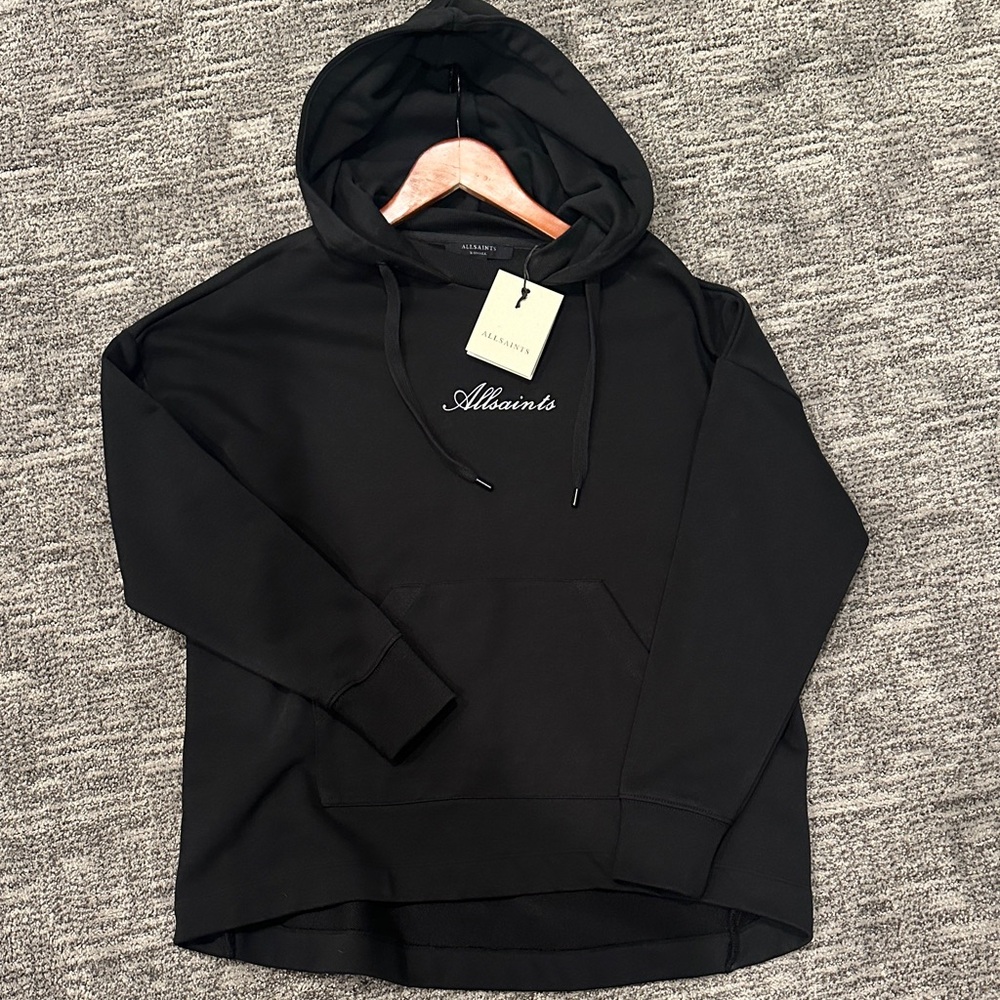 All Saints "Vita Etie" Black Hoodie - Picture 5 of 9
